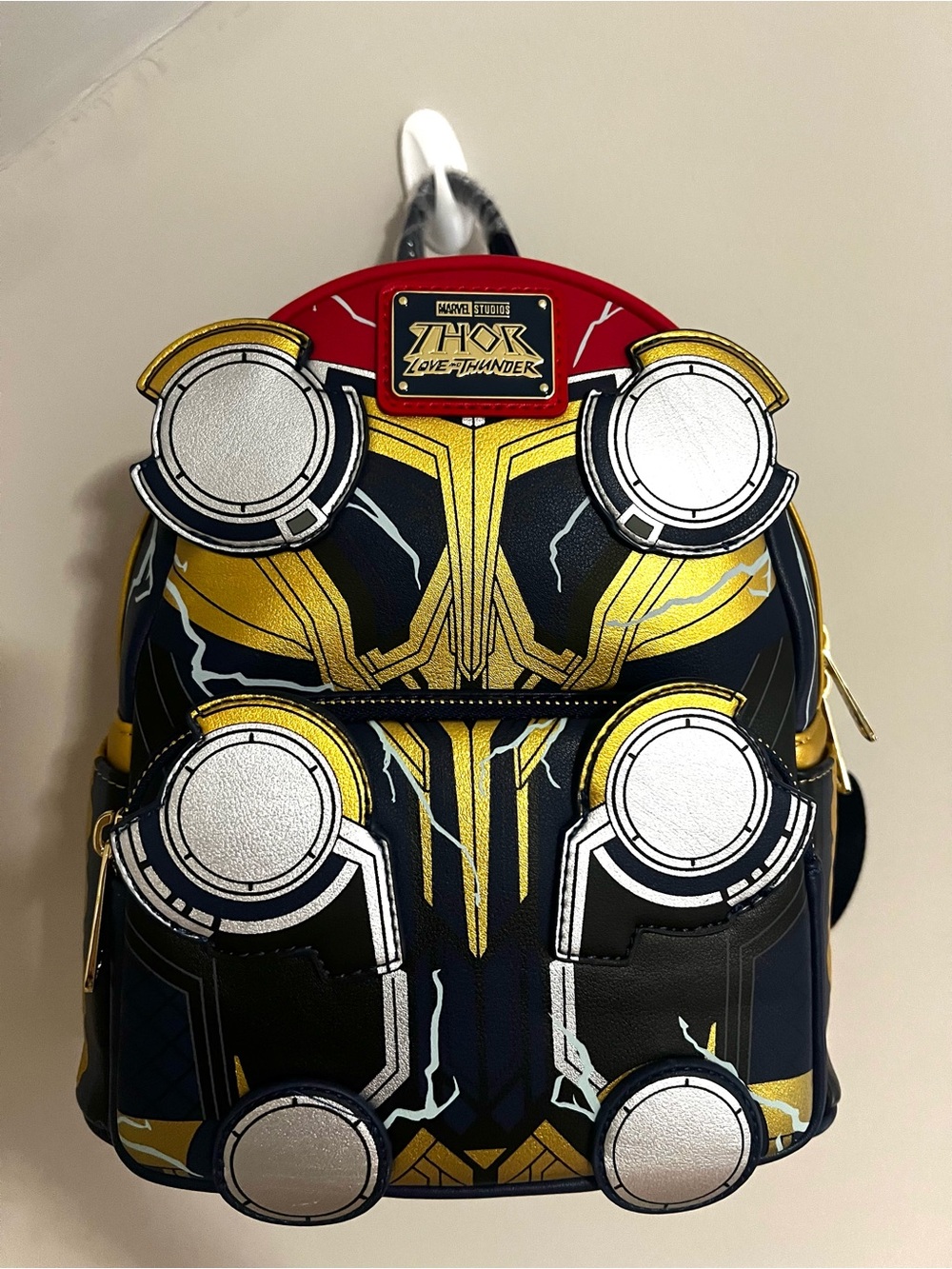 Loungefly Marvel Studios Thor: Love and Thunder Themed Backpack - Black & Gold
